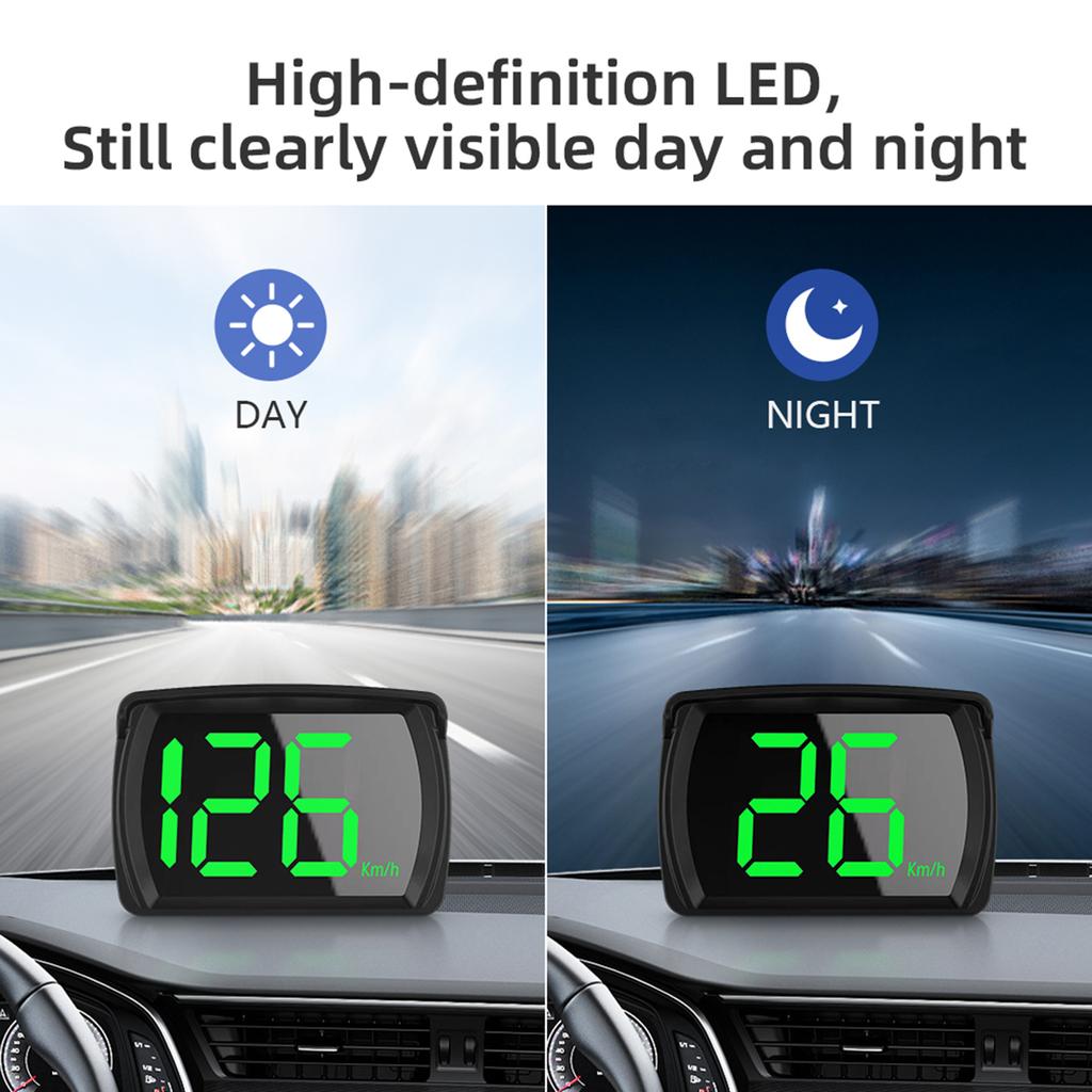 Heads-Up Display Digital Speedometer GPS MPH Speedometer for Car Trucks Plug and Play Large Screen