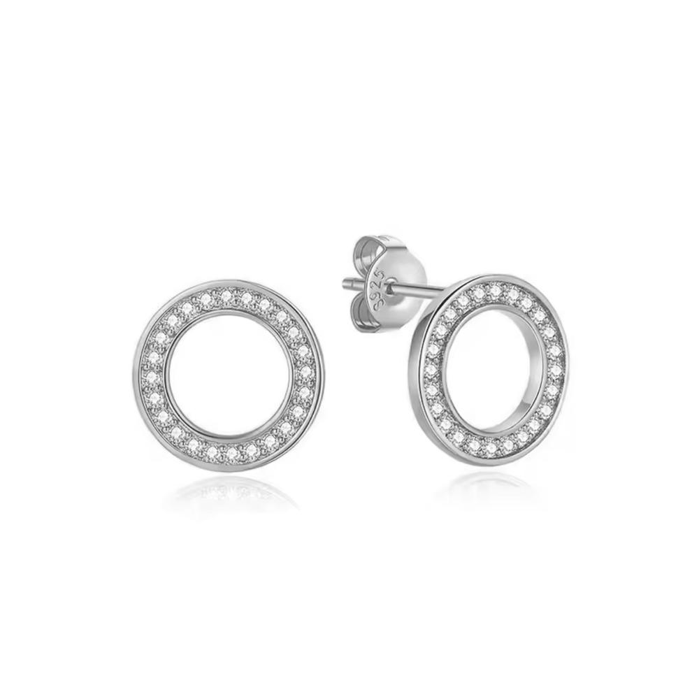 925 Sterling Silver Stud Earrings Set Circle/Zircon/Pearl/Daisy/Teardrop/Soccer Design Multi-Style Vintage Jewelry for Women