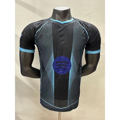 Camiseta de Manga Corta Edición Especial Negra y Azul Claro Copa del Mundo Barcelona '26