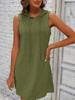 Kordelzug Ärmelloses Kapuzenkleid Freizeitkleid für Frühling Sommer Damenbekleidung