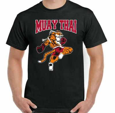Muay Thai Tiger MMA Kick Boxing TShirt Summer Cotton ONeck Short Sleeve Mens T Shirt New S3XL