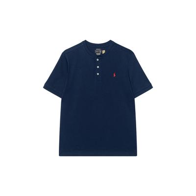 Camiseta Polo Infantil Liso Malha Simples Manga Curta Azul Marinho Tops Infantis CWPOKNIY8021278-410
