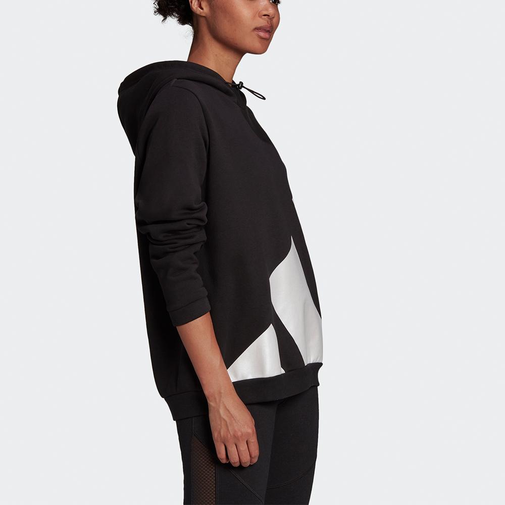 Adidas Colorblock Large Logo Hoodie Women Hoodies Black HI1204