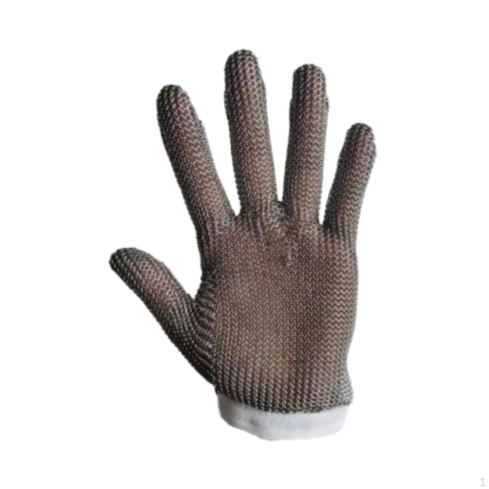 

Сетчатая металлическая перчатка, устойчивая к порезам, мясник для кухни, прочная рабочая защита рук