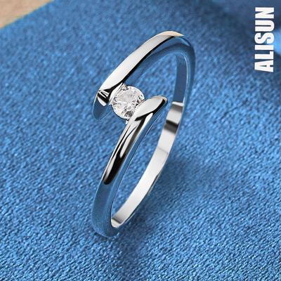 Απλός Δακτύλιος από Ασήμι Στερλίνα 925 με Ζιργκόν AAAAA Μόδα Νυφικά Κοσμήματα