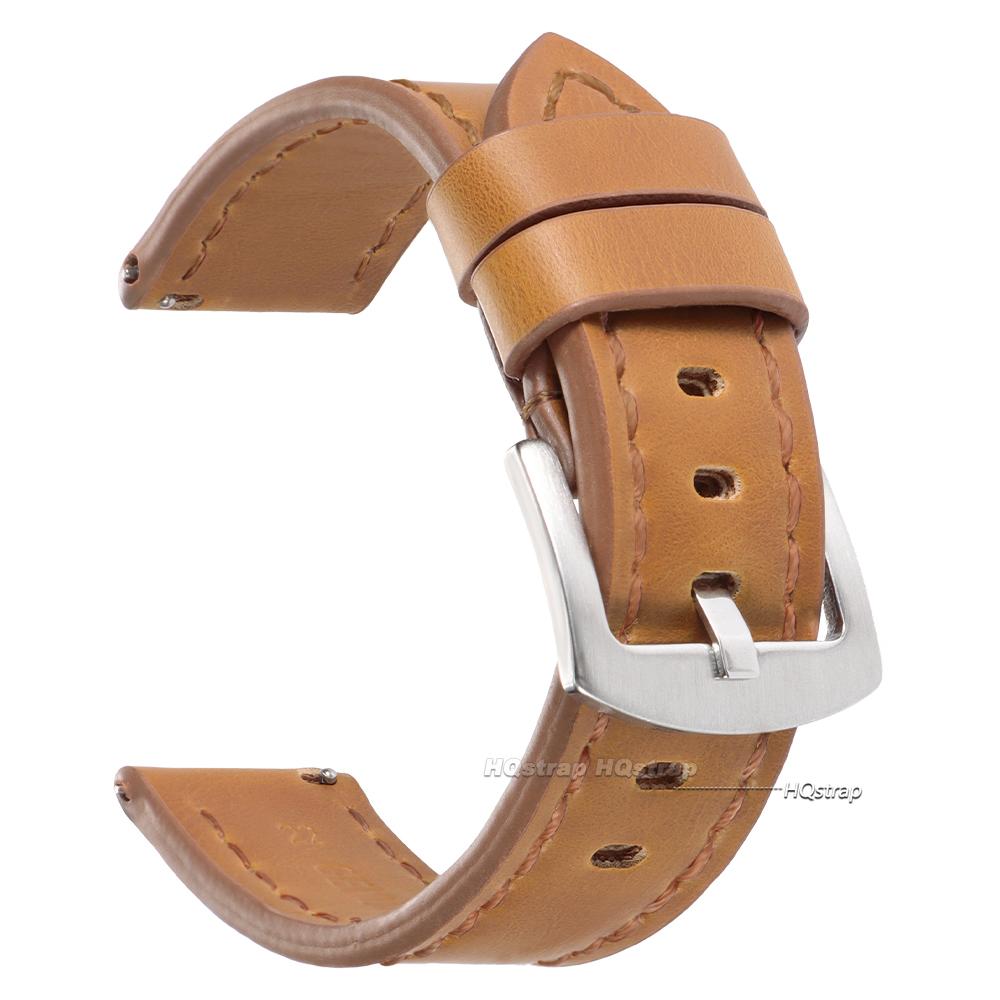 Leather Watch Band for Seiko Quick Release Sport Vintage Strap 18mm 20mm 22mm 24mm Watchband Army Sport Bracelet for Smartwatch