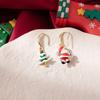 Festive Cartoon Santa Claus Stud Earrings Allergy Resistant Alloy Christmas Accessories For Kids Adults