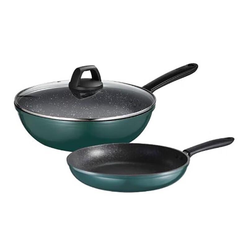 COOKER KING BG01TZ Non-Stick Wok & Frying Pan Set