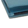 Used Bulgari Man Business Card Holder 7946 Navy Bi-Color Calfskin Bifold RFID Case (11679) Logo Metal Light Blue Men's