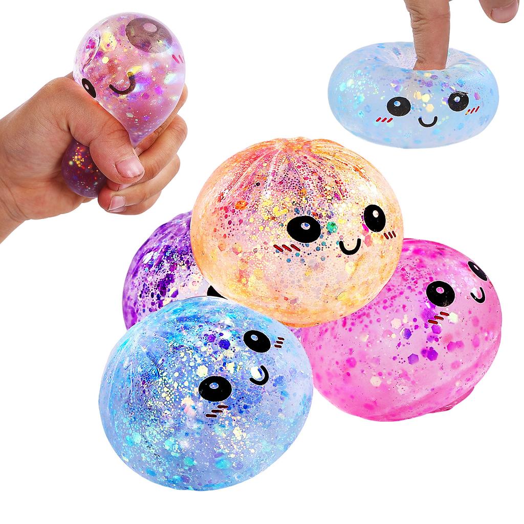 Gnocchi Caldi Glitterati Squishy Serie Maltosio Con Scatola Gnocchi Giocattolo Sensoriale da Spremere Per Sollievo dallo Stress Colore Casuale