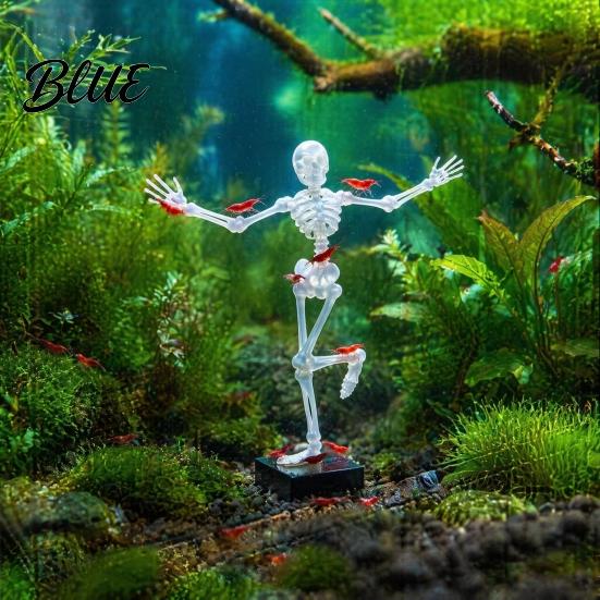 Skull Aquarium Ornaments Dancing Skeleton Bubbler Decoration