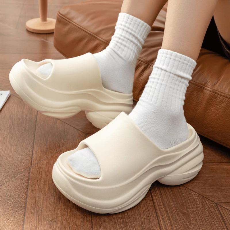 Fashion Kidmi Summer Women's Platform Sandals Heels Beach Slippers Fashion Women Flat Sandals Outdoor Soft Cloud Home Shoes For Women