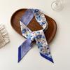 Europe  Fashion New National Style Small Nroken Flower Women's Decorative Twill Binding Bag Handle Silk Scarf Ribbon Scarf