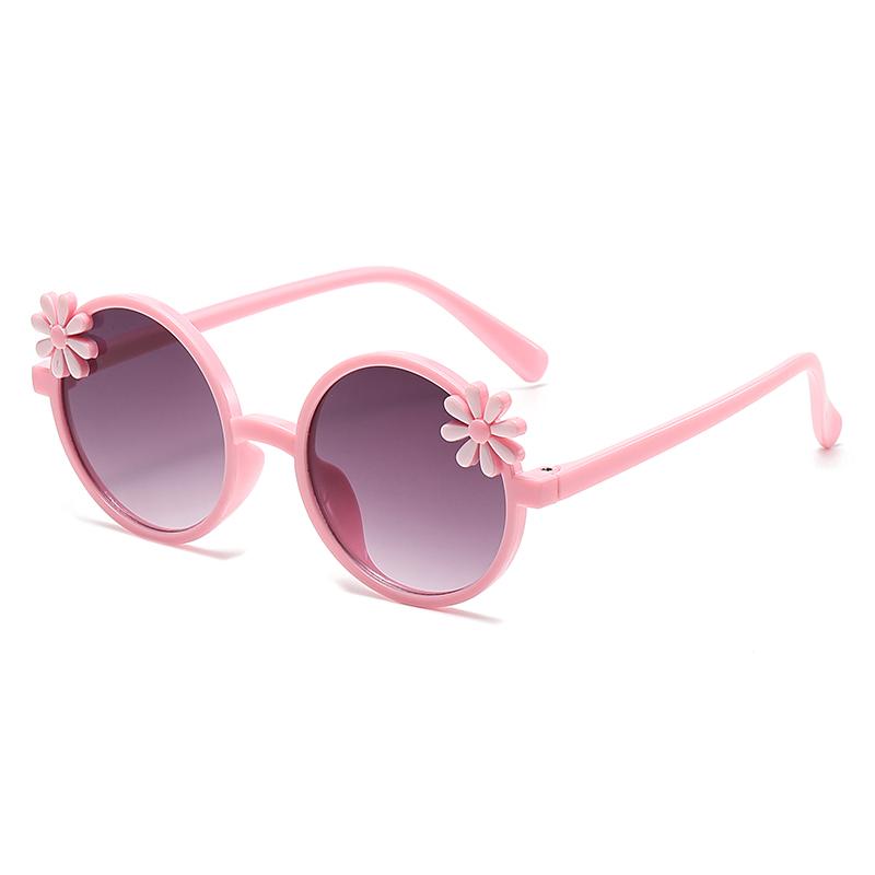 New Children's Glasses Floret Anti-ultraviolet Fashion Children's Sunglasses Outdoor Shading Travel Children's Mirror