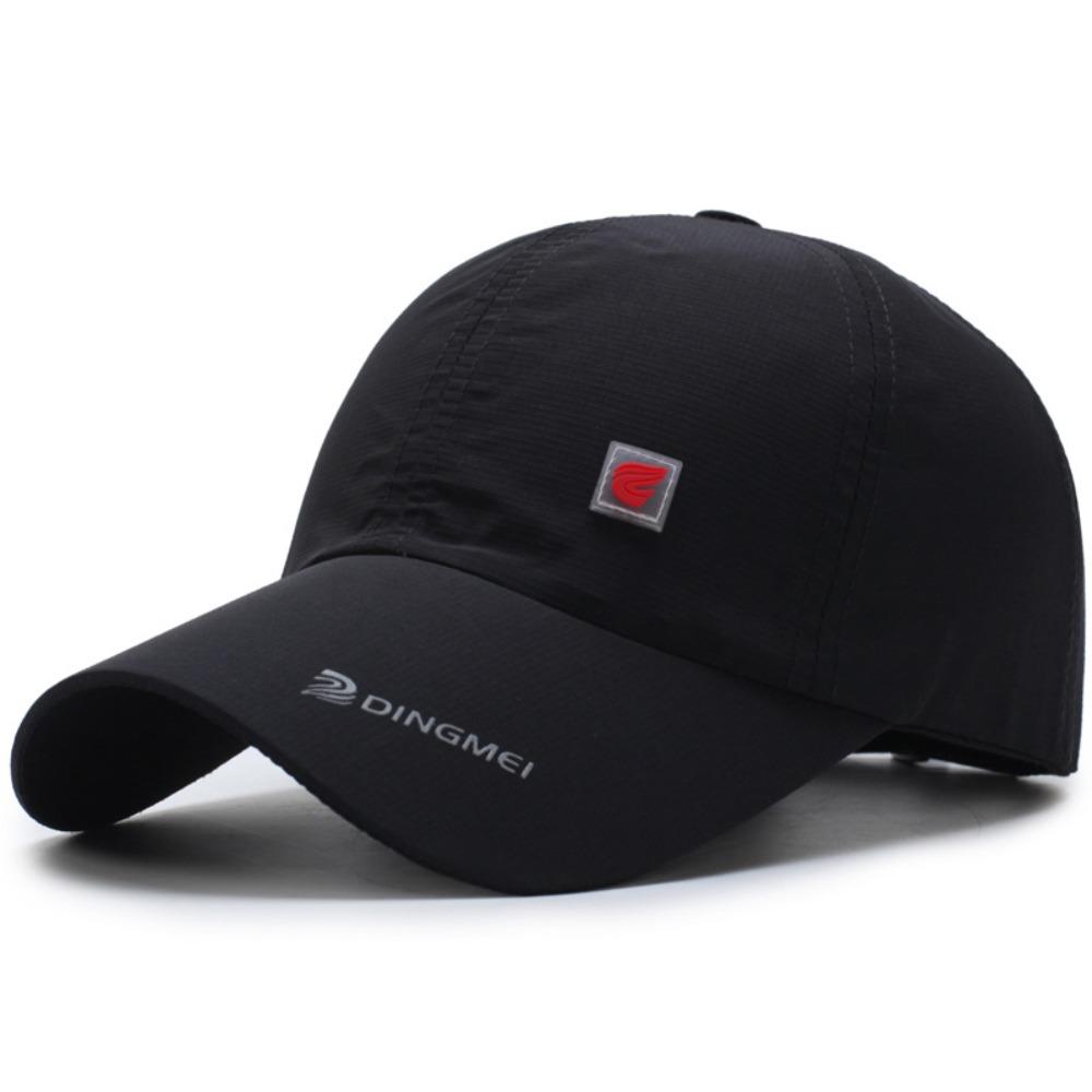 Breathable Perforated Quick-Drying Hat Letter Embroidery Sun Protection Summer Sun Hat Adjustable Fishing Cycling Hat