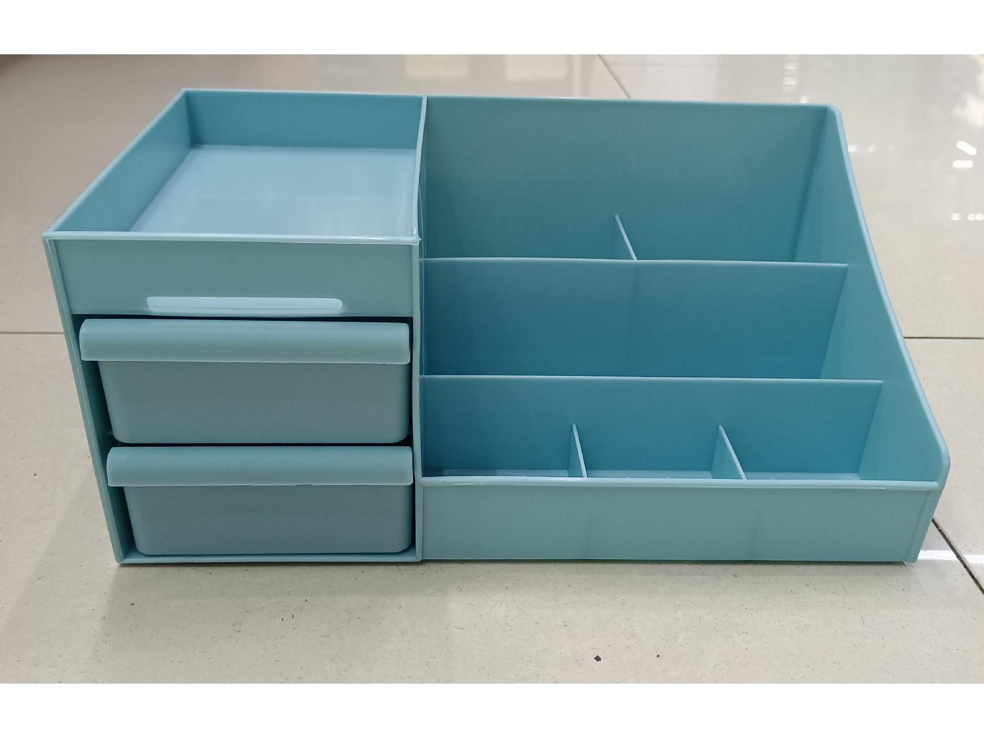 

Drawer-Style Makeup Organizer: Plastic Storage Box for Cosmetics & Skincare, Ideal for Dorms and Dressing Tables