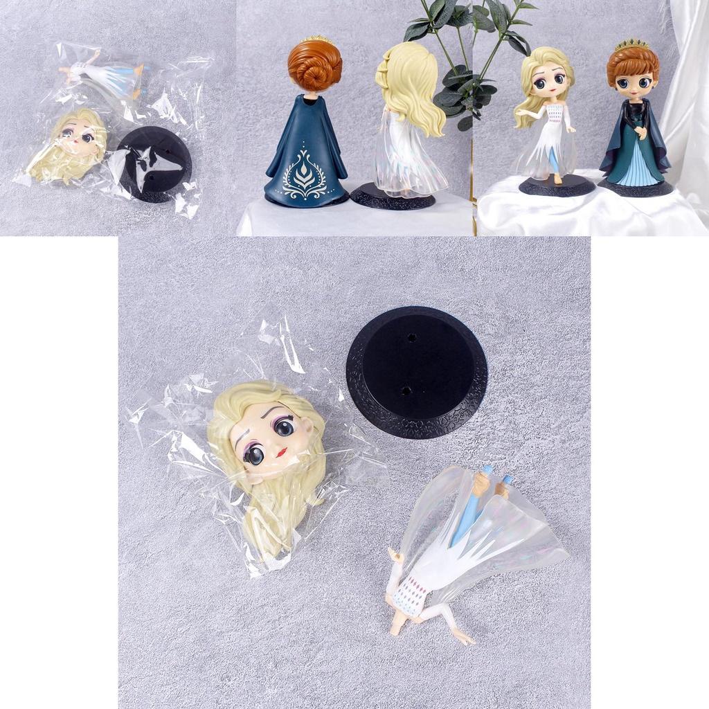 Figurină de Acțiune Elsa Anna 15cm Jucărie Model Topper Tort Decor Acasă Cadou de Ziua de Naștere