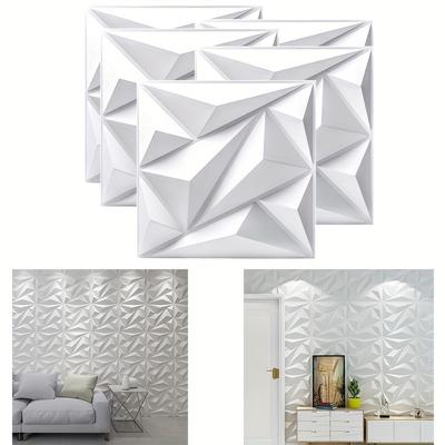 12 Pezzi 30cmx30cm Pannello Murale 3D in PVC per Decorazione Pareti Interne Impermeabile Resistente all'Umidità Facile da Pulire per Cucina Soggiorno