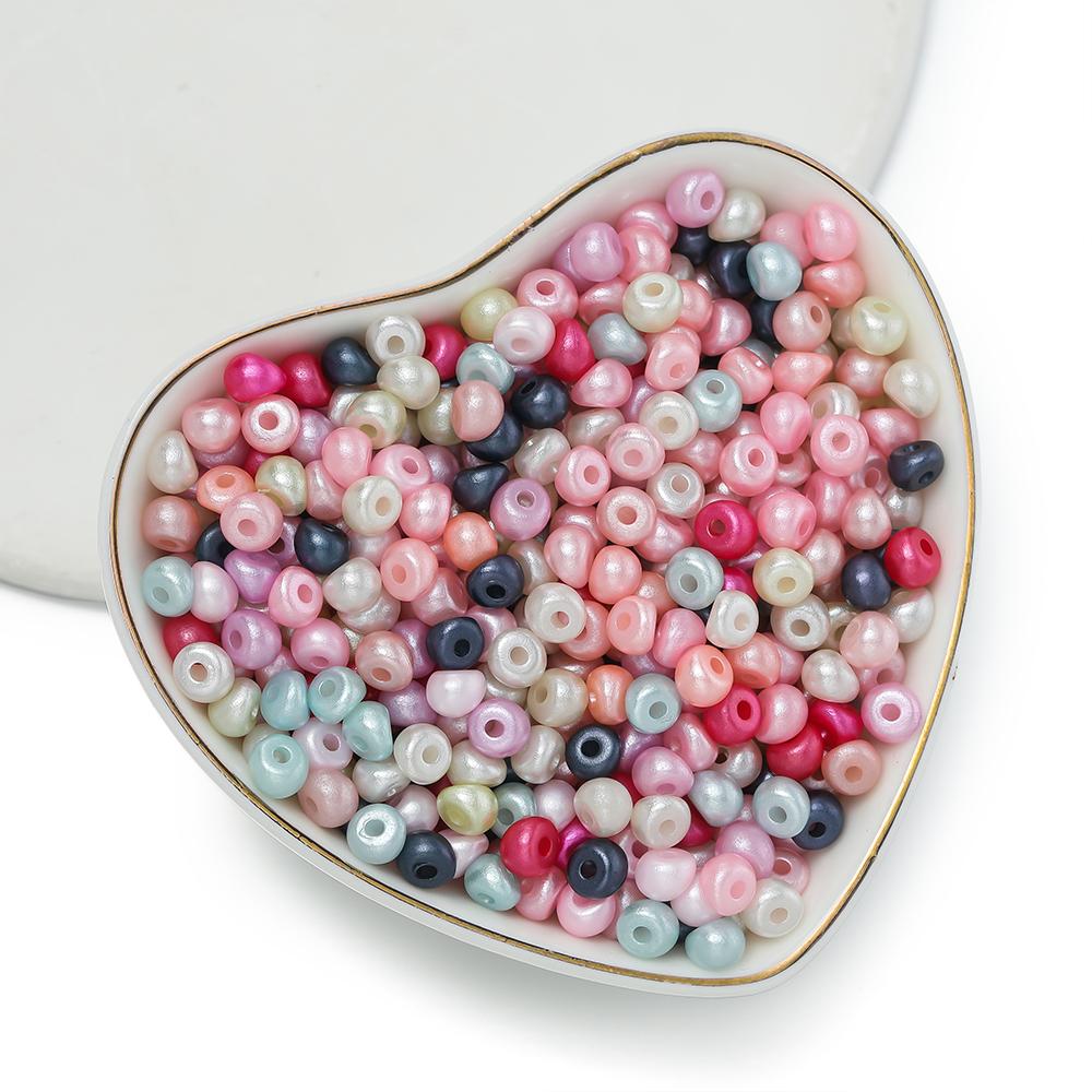100pcs/Lot 5mm Mixed Color Acrylic Beads Mini Water Drop Spacer Loose Bead for DIY Bracelet Necklace Jewelry Making Supplies