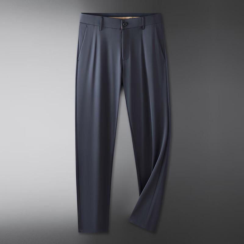 Dibinze Men's Plus Size Silk Blend Stretch Dress Pants