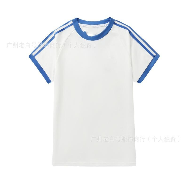 25SS American Trendy Brand Summer New Small Label Letter Embroidery Simple Loose and Versatile Men and Women Couples with the Same Short Sleeves