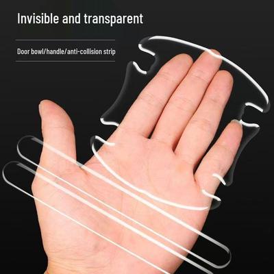 Transparent Car Door Anti-Collision and Scratch-Resistant Handle Protection Stickers - Cartoon Decor.