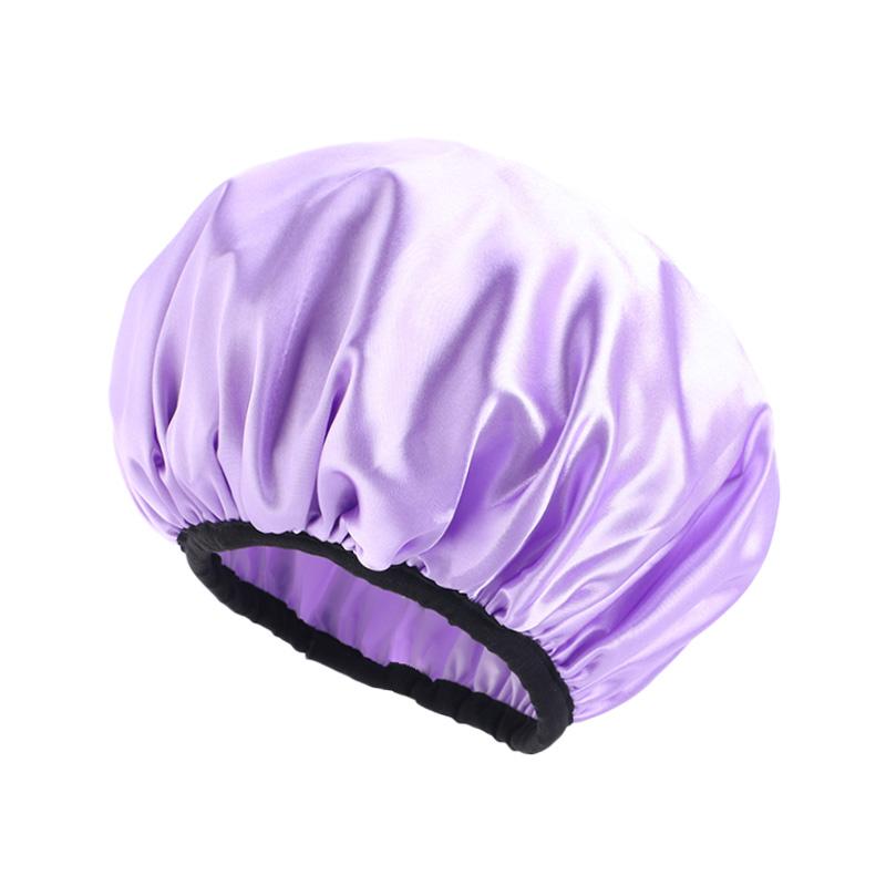 Hot Double Layer Reusable Hair Bath Cap Custom Logo Waterproof EVA Elastic Band Shower Cap