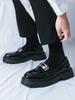 Men Creepers  Loafer Dress Elevator Shoes Height Increase Classic Green Patent Leather Thick Sole Platform Shoes Plus Size