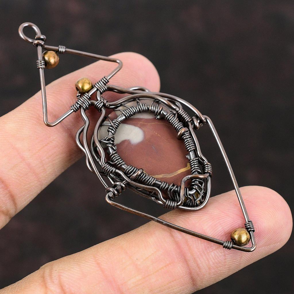 Drzewo Życia Noreena Jasper Wisiorek Miedziany Drut Owinięty Wisiorek Ręcznie Robiony Wisiorek Z Prawdziwych Kamieni Szlachetnych Unikalna Biżuteria Miedziana Biżuteria Drzewo Życia