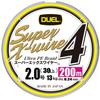 DUEL Super X Wire 4 PE Fishing Line High 5 [High Strength, Sensitivity] #2.0, 200m, Colors/Yellow Marking, H3593N-5CR