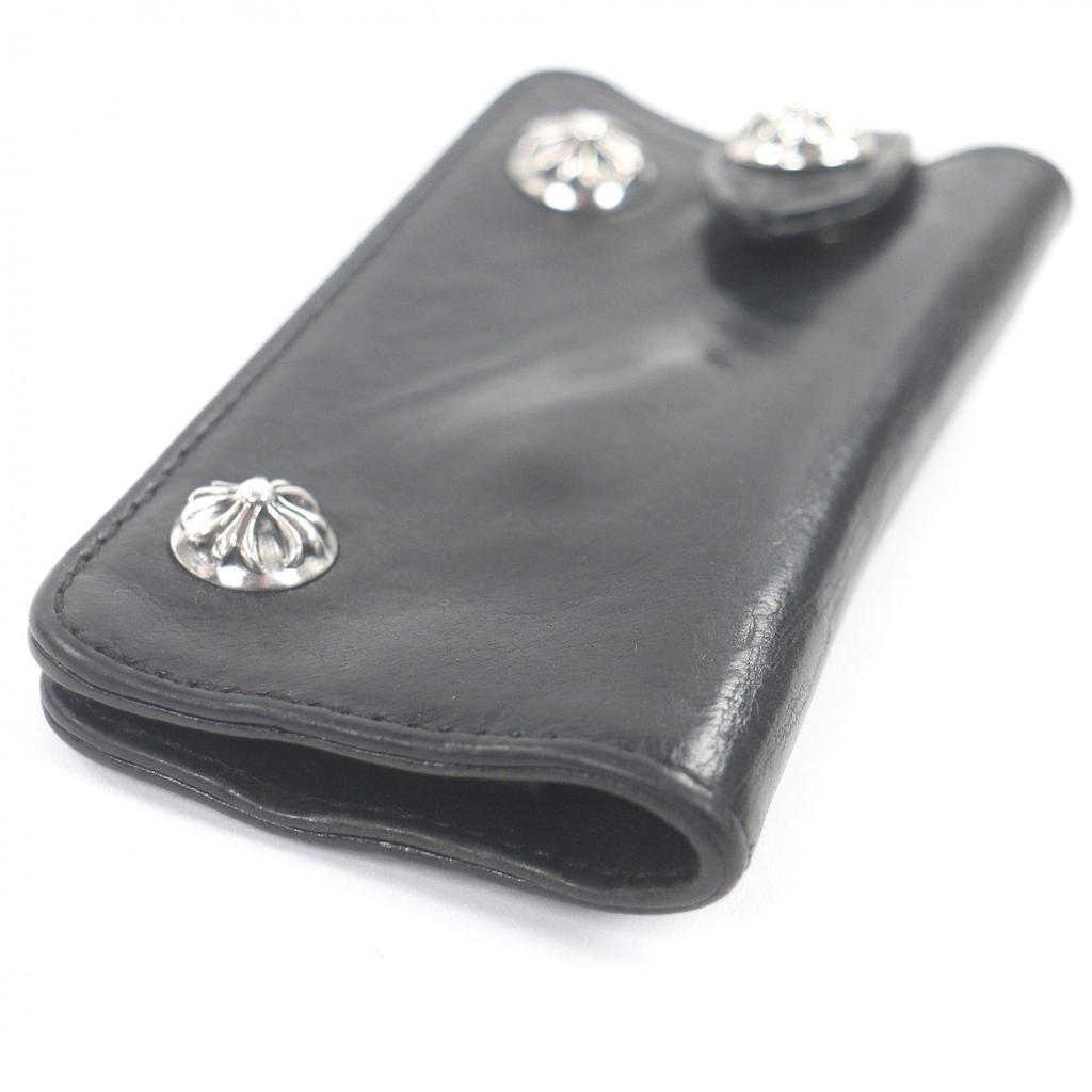 Very Good CHROME HEARTS Key holder  Cross Ball Button Bifold Wallet Used