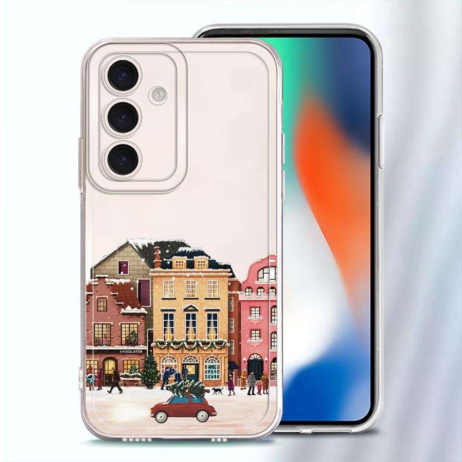 Case for Samsung Galaxy A25 A51 A56 A50 A54 A16 A55 A23 A52 A31 A33 A52 A36 A13 A26 A24 A34 A35 Phone Winter Village Christmas