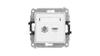 Mini Single Antenna Socket Mechanism Type F (Sat) + Single Composite Socket 1Xrj45, Cat. 5E, 8-Pin Matte White 25Mgfk-1