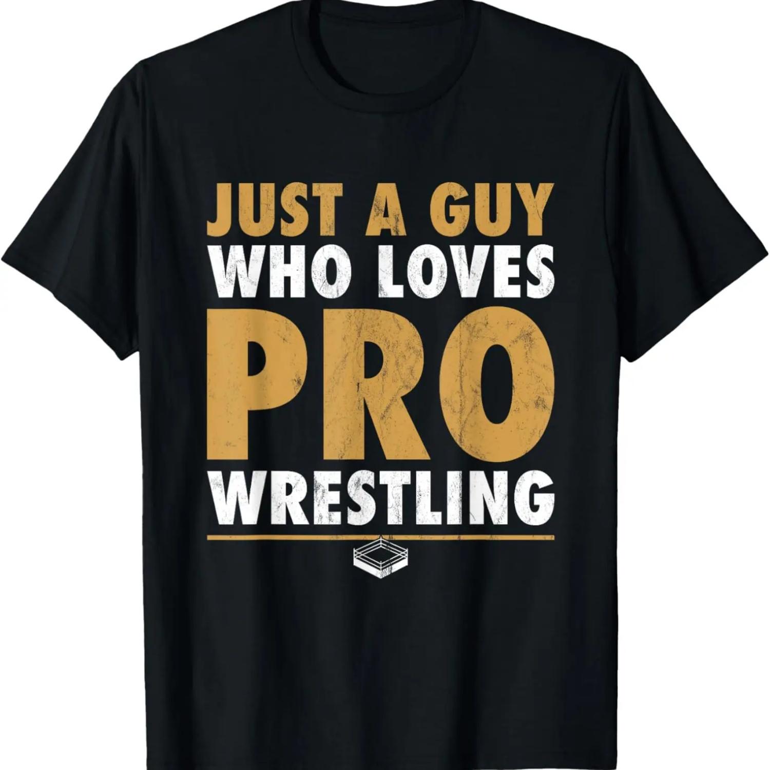 Просто Парень, Который Любит Профессиональный Рестлинг Потертая Футболка S
