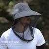 Mosquito Prevention Cap For Fishing Insect Protective Cap Mosquito Head Net Full-Mesh Drawstring Windproof Strap Beekeeping