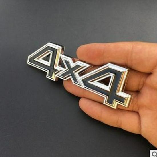 4X4 Metal Emblem for Jeep: 3D Decorative Four-Wheel Drive Body Sticker