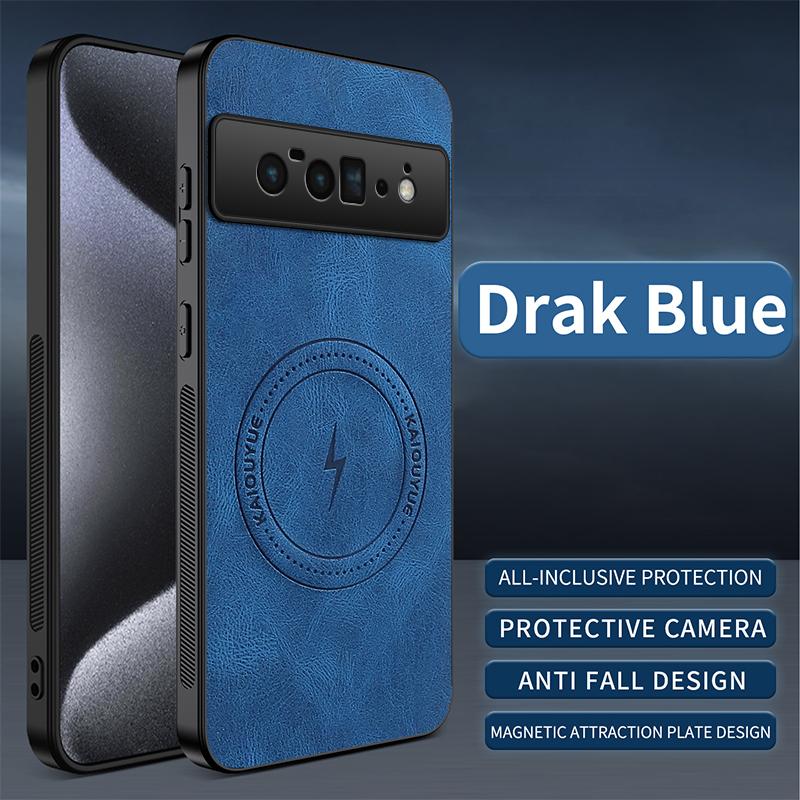 For Google Pixel 6 Pro Magnetic Protector Phone Case For Google Pixel 6 Pro Sheepskin Leather Cover Soft Lambskin Shockproof