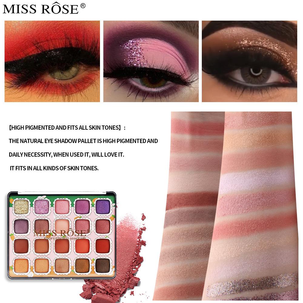 MISS ROSE 20-in-1 Exquisiter Girl Star Diamond Glitter Lidschatten Wasserdichter Sexy Lidschatten