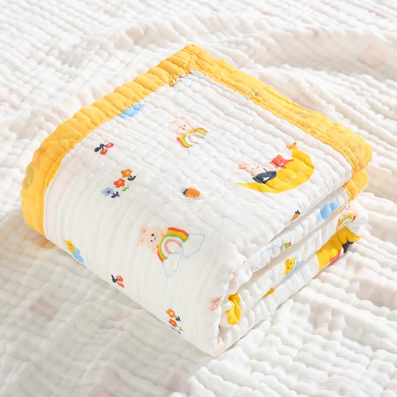 Baby Six-Layer Gauze Cotton Towel & Quilt – Spring/Summer Toddler Blanket