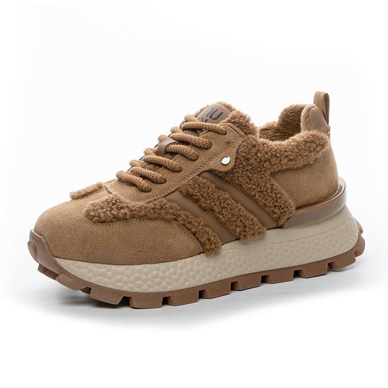 Casual Forrest Gump Shoes Women's 2025 Spring New Low-top Small Size Heightened Platform German Training Sports Dad Shoes Women's Shoes