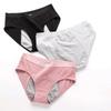 3Pcs Women's Physiological Panties Leak Proof Menstrual Comfortable Waterproof Mid Waist Period Underwear