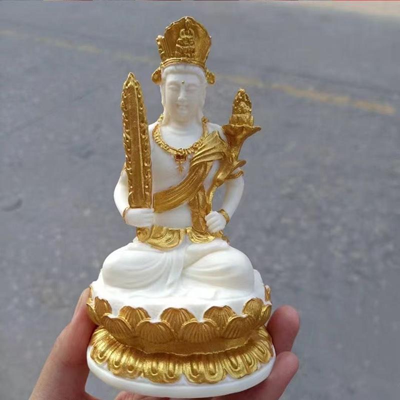 Chinese Buddha statues Resin statues, wisdom and blessings Zen enthusiasts Home, Living Room, Office Feng Shui Character Statues