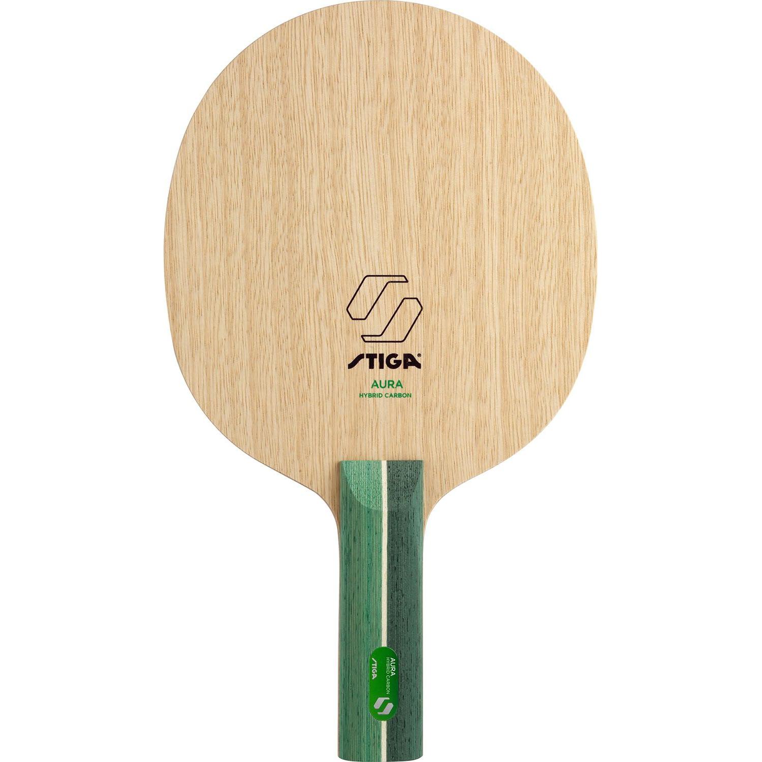 Used STIGA Table Tennis Aura Hybrid Carbon Racket Shakehand Straight High Repulsion Control 1602250137 -