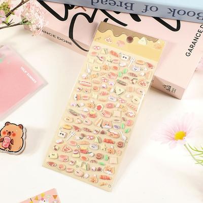 Puffier Sticker Sheets Decorative Sticker Cute Small Sticker for Kids & Adults, Reusable Tiny Sticker for Scrapbooking