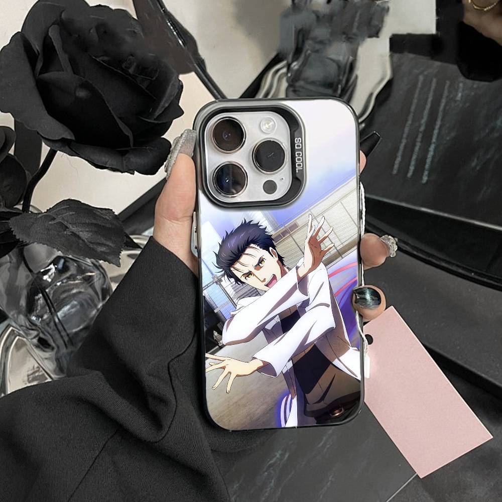 

T-Rintaro Okabe STEINS DATE Phone Case For iPhone17, 16,15,14,13,12 Pro Max Black Candy Matte Shockproof Cover iPhone12PRO