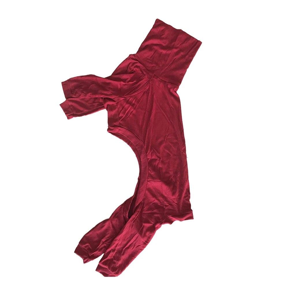 Modische vierbeinige gerippte Hundekleidung mit Rollkragen, Haustierpullover für Whippet, italienischer Windhund, Winterpullover, Overall für große Hunde