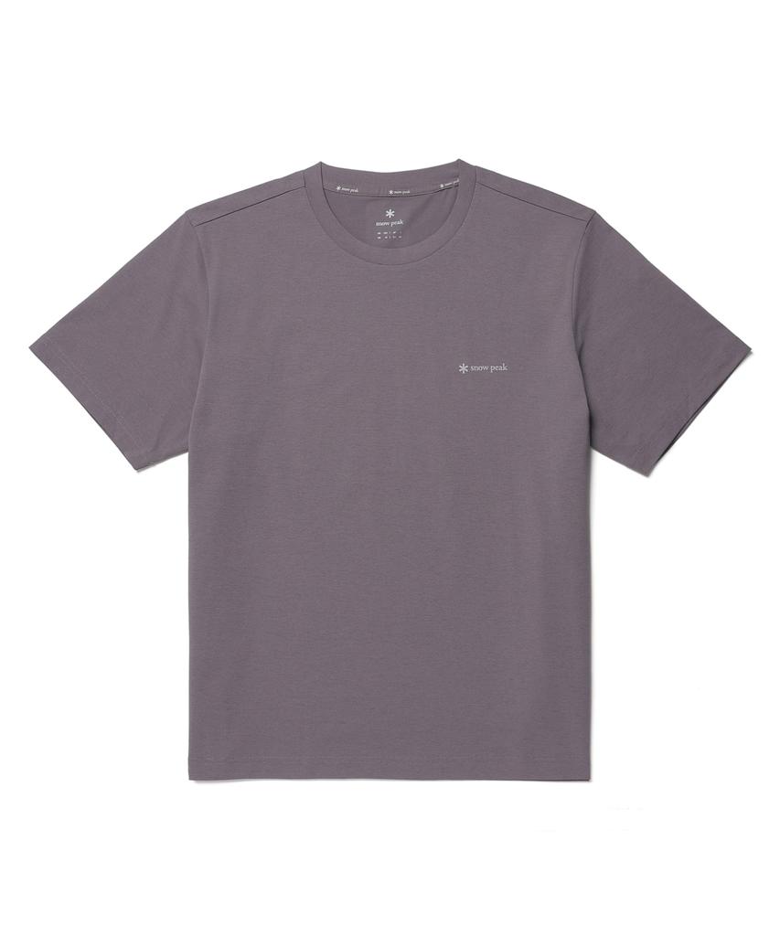 SNOWPEAK APPAREL Quick-Dry Lettering Short Sleeve T-Shirt (S26Mmtts18) Gray Blue