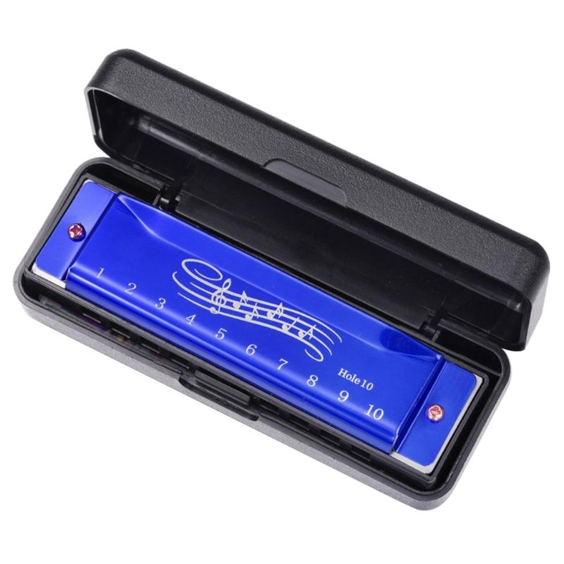 Mundharmonika 10 Löcher Harp 20 Töne diatonische Harp Tonart C Blues-Jazz Mundharmonika Harp Musikinstrument Lernspielzeug