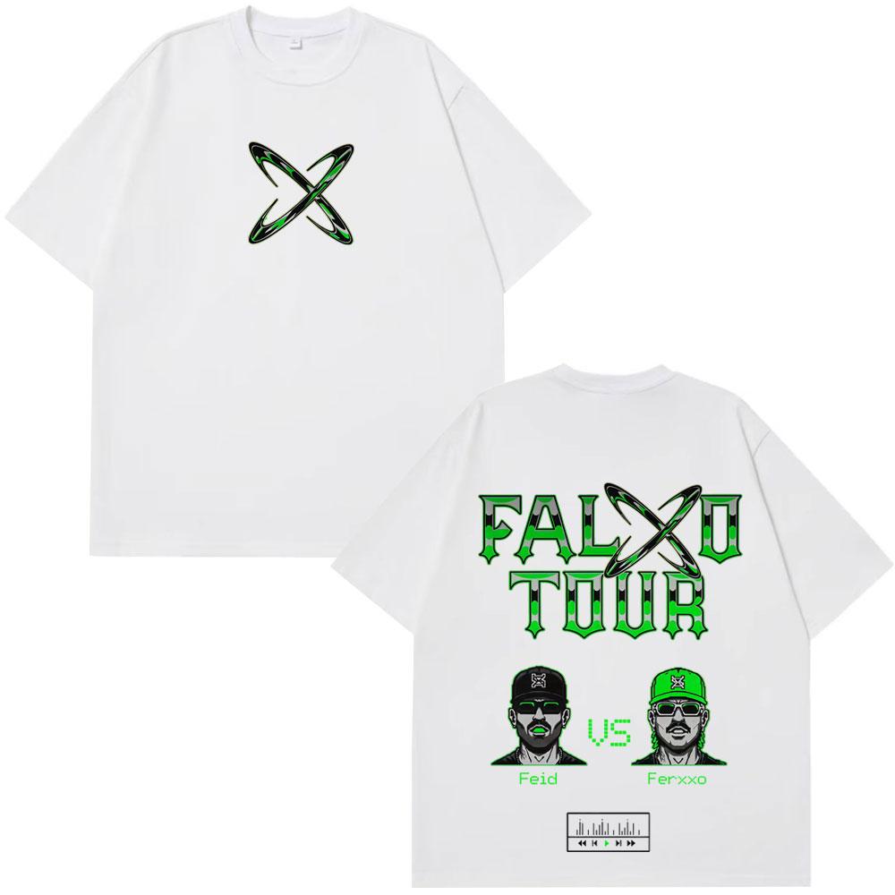 Rapper Feid Ferxxo Tour 2026 Stampa Maglietta Uomo Donna Moda HipHop T-shirt Estiva Casual Cotone Oversize T-shirt Streetwear
