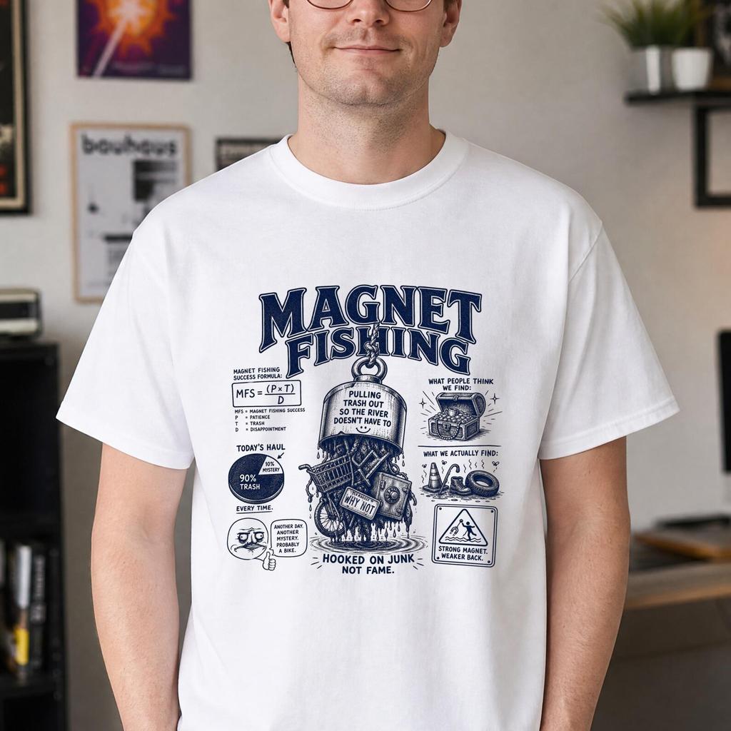 Funny Magnet Fishing Shirt - Retro Magnet Fishing Gift - Sarcastic Magnet Fishing Clothing
